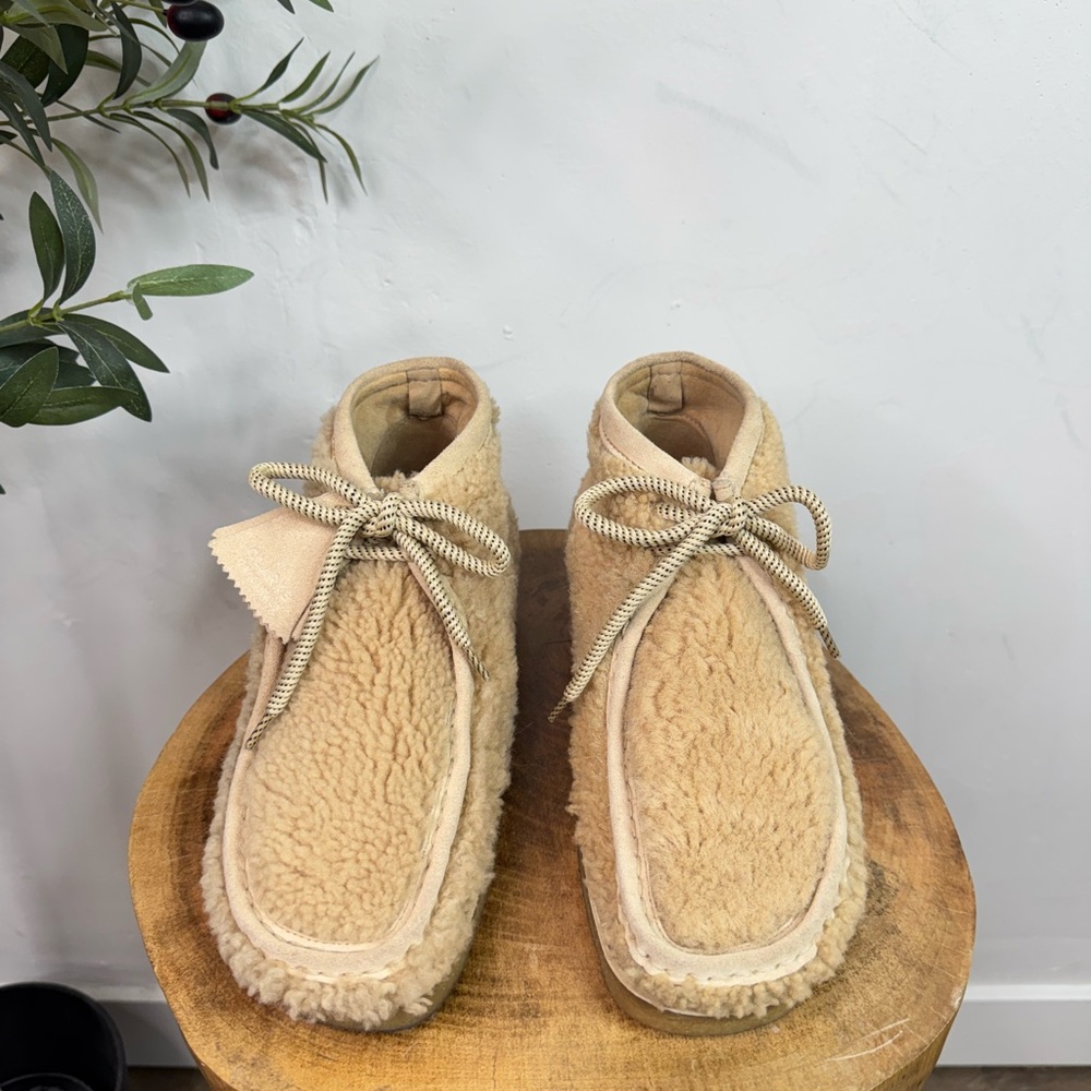 Moncler x Clark Men Shearling Moccasin Boots 8US - Picture 5 of 9